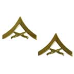 USMCBLUES.COM 22k Gold Plate Collar Rank Insignia for Sale